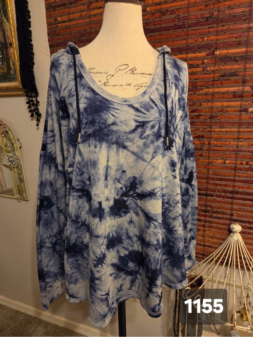 Maurices Blue Tie-Dye Top